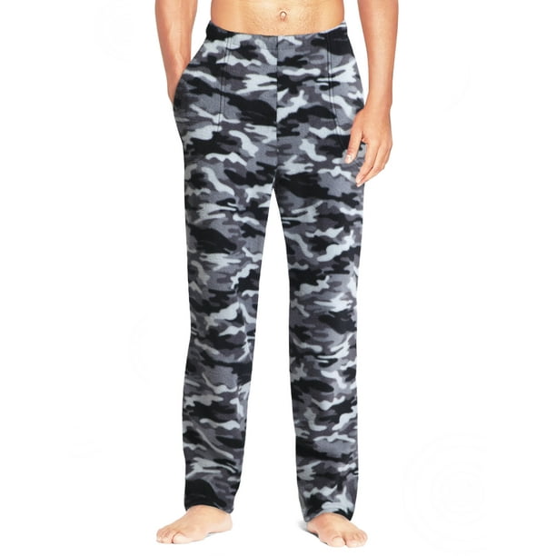 Mens T-Shirt Fleece Pajama Pants 2-Piece Set Camo Hunting Soft Lounge